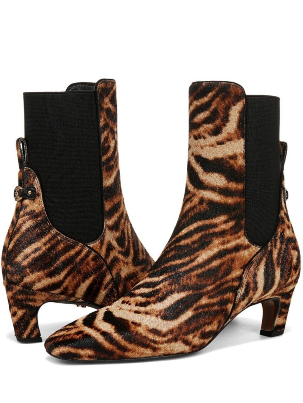 Sam Edelman Margo Calf Hair Booties Tiger Print Brown Multi NWOB Size 6